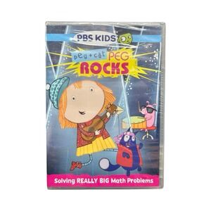 PBS Kids Peg + Cat Peg Rocks DVD 2015 New Sealed Math Learning Musical TV-Y‎